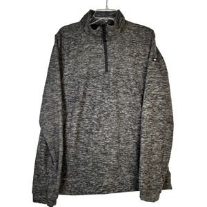 686 Climate Neutral Quarter Zip Fleece Pullover‎ Women's Large Gray Heather Warm
